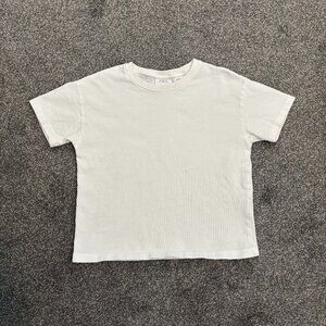 Zara white short sleeve tee shirt
